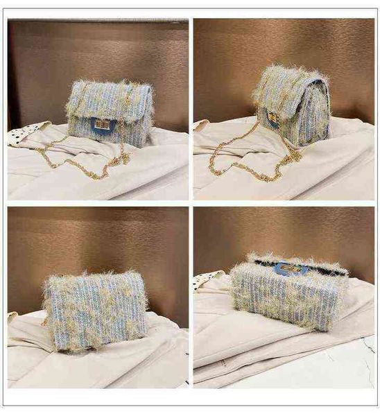 

trunk small bags female crossbody shoulder bag texture women lattice s plush chain single women's bag square women long wallet purse