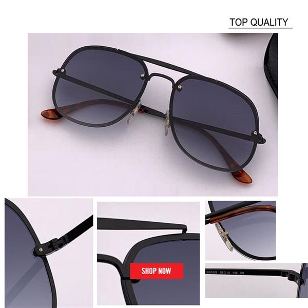 

classic retro aviation reflective sunglasses man woman designer blaze sun glasses metal frame eyewear with box oculos de sol rd358223v, White;black
