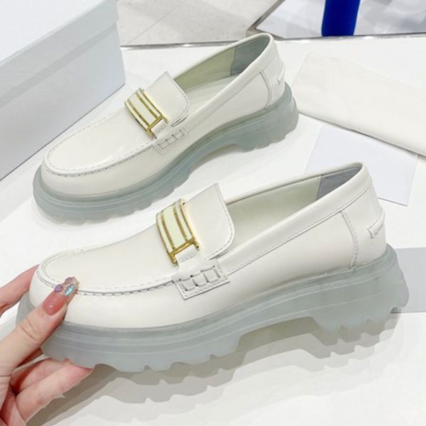 

autumn and winter new british style loafers fashion leather dress shoes shoessimple atmosphere retro temperament luxury high end famous desi, Black