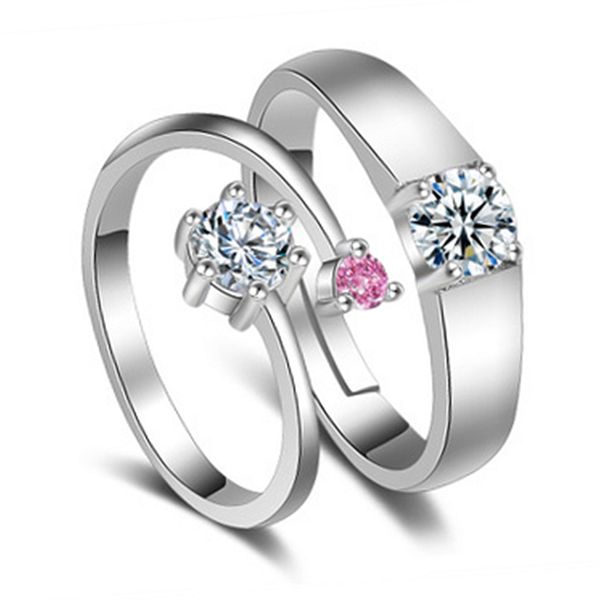Luxury Zircon Casal Rings For Mull Men Men Forever Unlimited Love Engagement Rings de casamento Charme