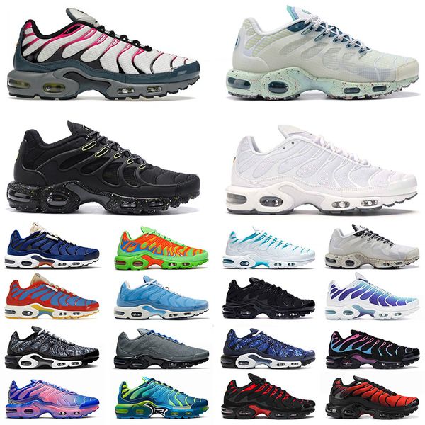 

plus tn requin ultra se mens womens designer running shoes big size us 12 terrascape mint green reflective black university blue sports snea