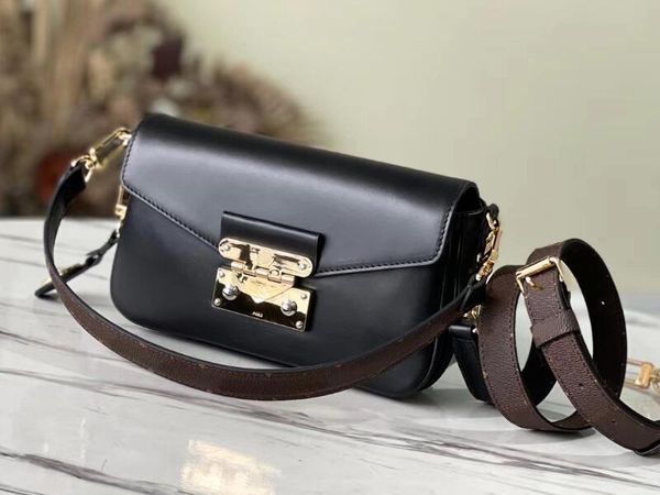 

realfine bags 5a m20393 24cm swing calfskin leather handbag shoulder purses for women with dust bag+box