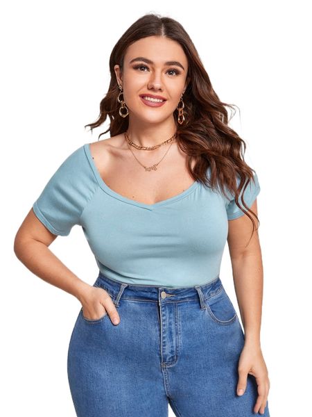 

plus raglan sleeve solid n30b#, Black