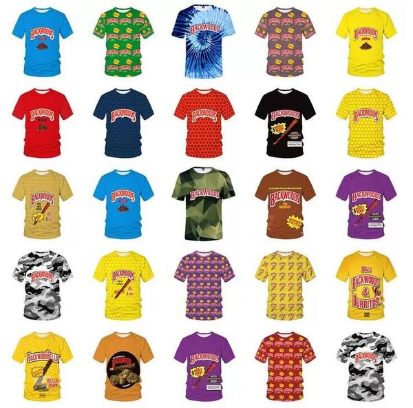 6 Styles großes Hand-T-Shirt! Mann Männer Kleidung Druck Hot 3D visuelle kreative Persönlichkeit BACKWOODS Honey Berry Ihr T-Shirt Hemd D04
