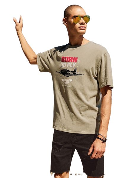 

x gun maverick men airplane & letter graphic tee 63ga#, White;black