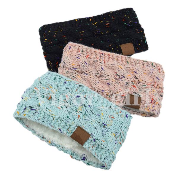

2022 brand hairband hair accessories colorful knitted crochet twist headband winter ear warmer elastic hair band wide 22 color stock
