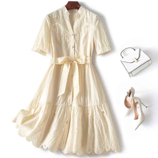 

casual dresses shopping mall large original order foreign trade exported to europe and the united states boutique light luxury summer v-neck, Black;gray