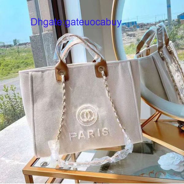 

women classic label pearl beach bags brand ch evening bag designers fashion canvas portable large capacity female handbag luxury big handbag