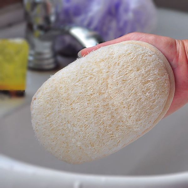 

11x16cm natural loofah body scrubber bath exfoliating sponge soft shower brushes clearner pad exfoliator shower puff skin care tool
