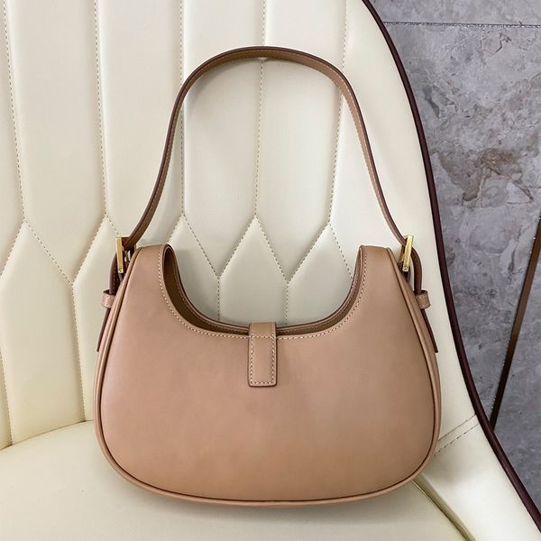 

designer bags fashion genuine leather caramel single shoulder bag 24.5cm