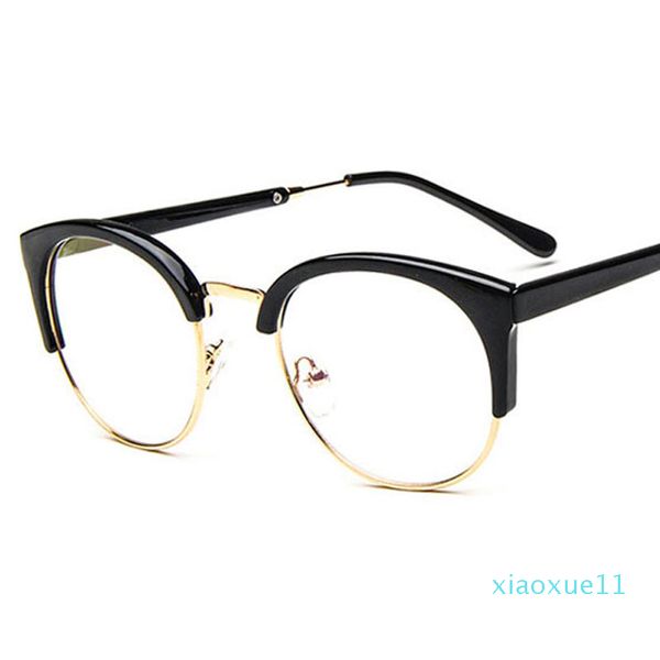 Роскошь- Женщины очки рамки мужчина винтажные металлические круглые кадры дизайн бренда очки миопии очки виды оптических линз