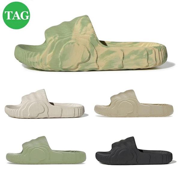 

adilette 22 men women designer slippers slides sandals platform shoe fashion magic lime st desert sand black grey slipper slide sa245m