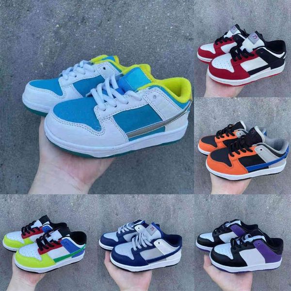 

low infant dunks kids running shoes 75th anniversary emb chicago runner knick td sneakers boys girls toddler children outdoor spor2689, Black