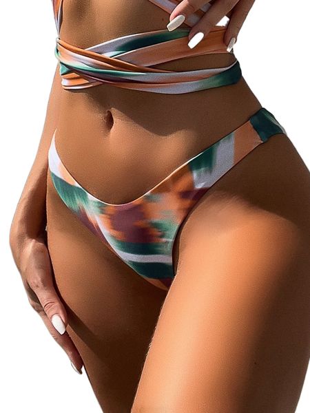 

tie dye bikini panty w82y#, White;black