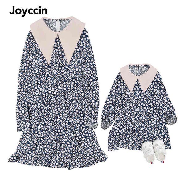 

joyccin 2022 ss new collection mon and me floral print long sleeve dress(721039) aa220326, Red;yellow