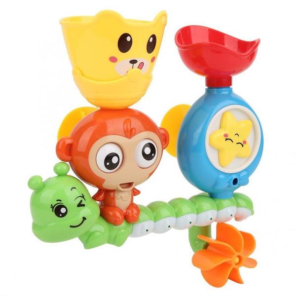 

13-24 months baby bath toys cute cartoon pattern bathroom bathing playing for children with 2pcs suction cup 220315