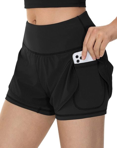 

running shorts for women 2 in 1 with back zipper pocket quick-dry womens workout athletic shorts 3 inch inseam m4bl#, White;black