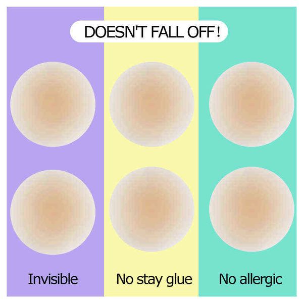 

5pc 1pair women reusable nipple pasties self adhesive nipple cover invisible breast sticker silicone boob tape bra pads accessories y220725