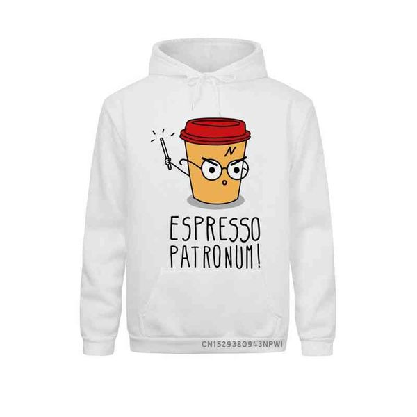 Tamanho da UE Espresso Patronum Hoodie Joga Humor Casa impressa Tee Black Spring Inverno de alta qualidade Male Hoody