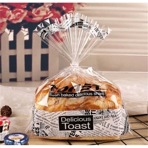 100pcs/Los weiß transparent Punktkekse Verpackung Toastbeutel Plastiktüten Kekse Snack Brot Back 201016