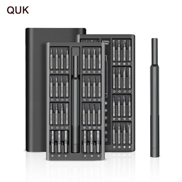 QUK 25/63 In 1 Set di cacciaviti Punte per cacciavite magnetiche di precisione Torx Punta esagonale Maniglia Kit di cacciaviti per riparazione telefono cellulare Strumenti 220428