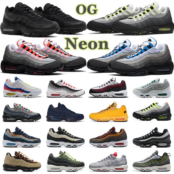 

2023 og neon running shoes men women triple black white crystal blue solar red japan smoke grey navy greedy light charcoal mens trainers out