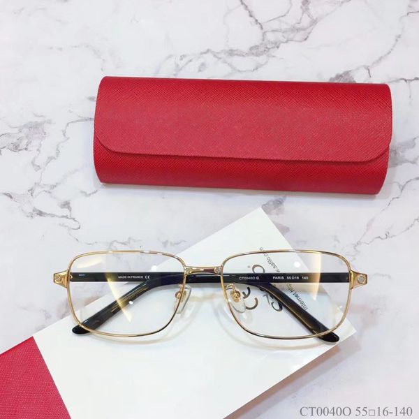 

womens eyeglasses frame clear lens men sun glasses 0040 fashion style protects eyes uv400 with case 11, Silver
