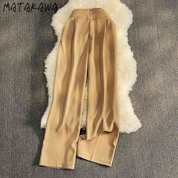 

loose suit trousers summer wideleg pants high waist drape black womens casual straightleg 210506, Black;white