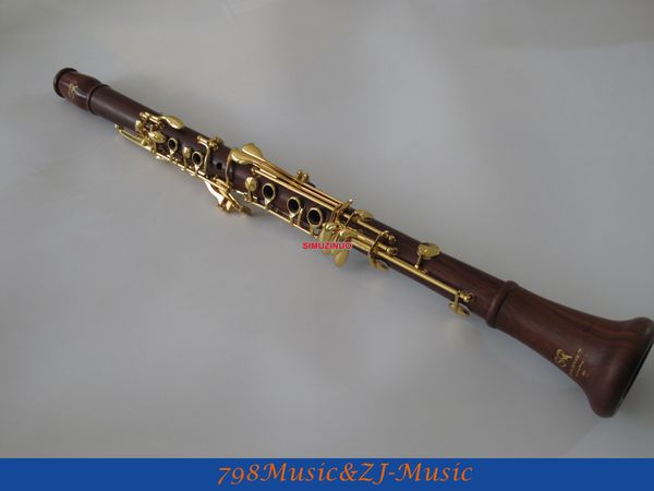 

sr new rose wooden a clarinet with mouthpiece gold plated keys