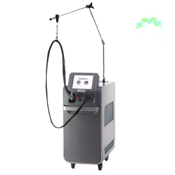 

new 755+1064nm double wavelength fiber laser permanent hair removal machine 5mm-18mm changable spot size the factory directly sale price, Black
