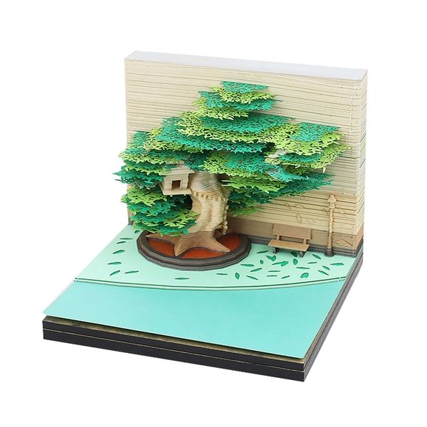 Neue Ankunft Trehouse 3D Nicht Papier Pad Innovative Home Dekorationen Kunst Papier Handwerk 3D Treehous Modell Für Lesesaal 201210