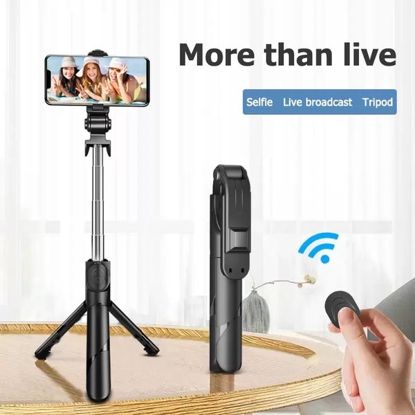 DHL 3 in 1 treppiede Bluetooth monopiede selfie stick per Xiaomi Samsung supporto telecomando telefono universale pieghevole espandibile