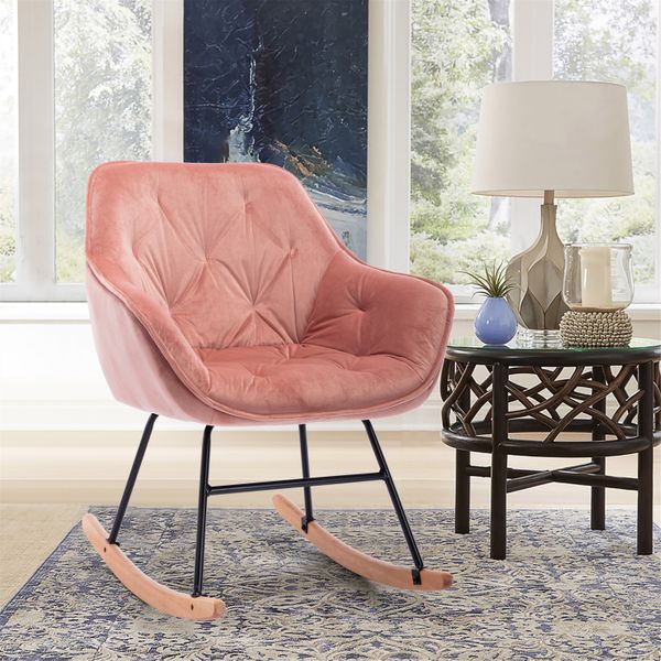 

living room furniture comfortable rocking chair accent chairs pink
