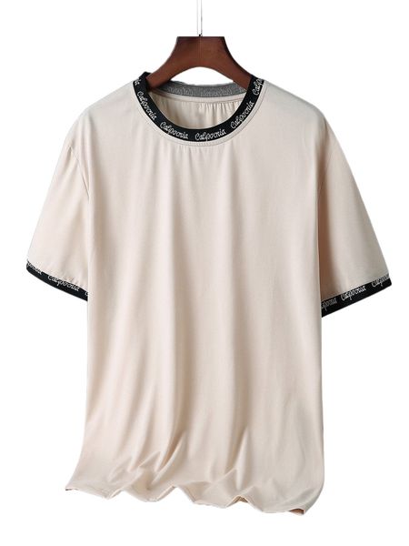 

men contrast letter tape tee k7uk#, White;black