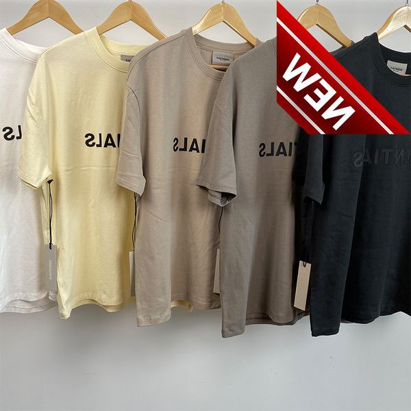 

2020ss offset short sleeve fog double thread essentials trendy t-shirt, White;black