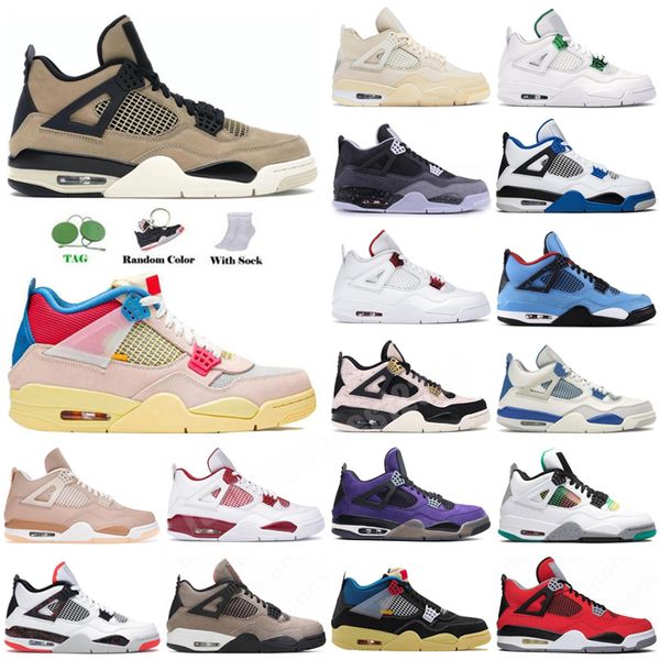 

4s basketball shoes men women sail 4 infrared university blue black cat fire red royalty neon dark mocha pine green outdoor trainer