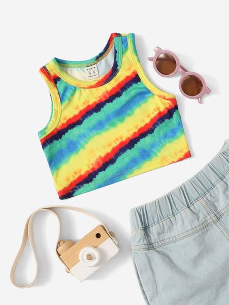 

toddler girls tie dye tank she, Blue
