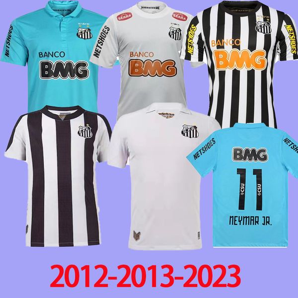 2012 2013 2023 Santos Ganso FC Retro Soccer Jersey 12 13 22 23 Neymar Jr Elano Borges Felipe Anderson Vintage Casa classica Away 3rd