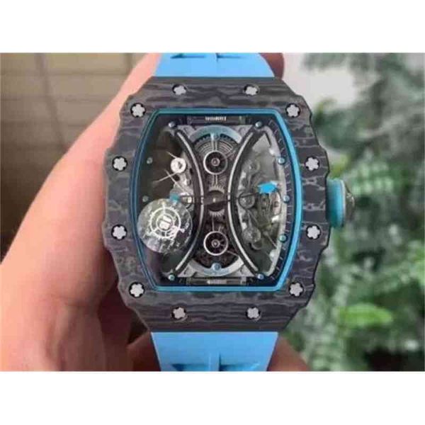 

luxury mens mechanics watch richa milles wristwatch zun mechanical men's rm027 skull rm53-01 tourbillon, Slivery;brown