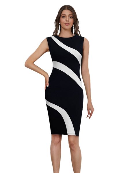 

two tone tank dress n0cc#, Black;gray
