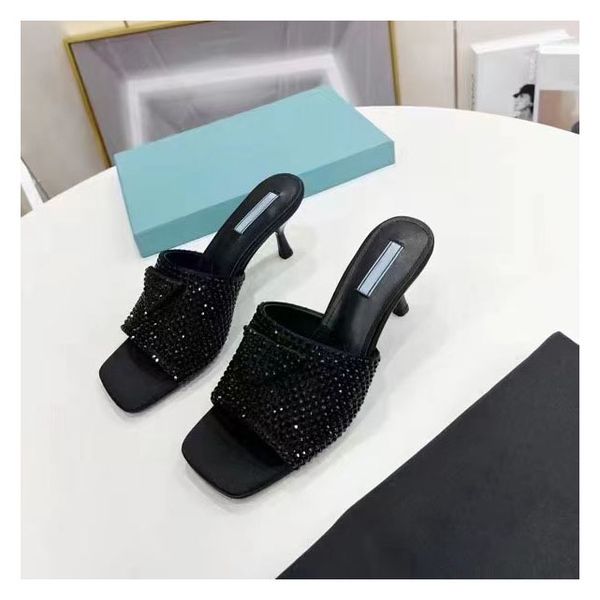 

designers slides womens slippers fashion floral slipper leather rubber flats sandals summer beach shoes loafers gear bottoms sliders eur35-4, Black