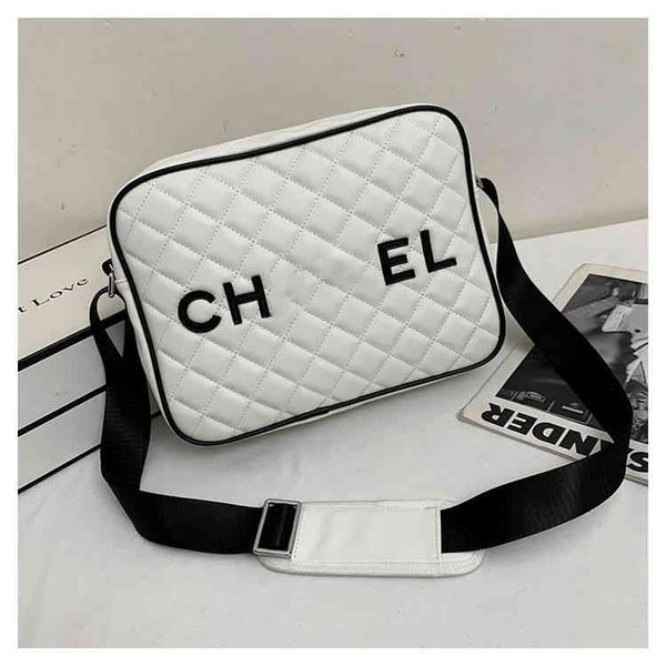 

designer channel bag handbag man woman new letter large capacity lightweight leisure fashion leather messenger shoulder tote bag l12.2in w3.