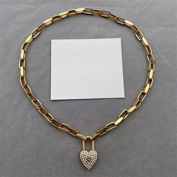 

65% jewelry online store sale new summer full diamond love pendant necklace female star's same clavicle neck chain, Silver