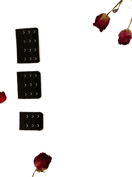 

plus 3pack underwear extension buckle & 1pair clear bra strap t34q#, Black;white