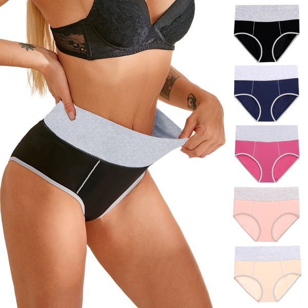 3 pz/lotto taglia XS-5XL biancheria intima a vita alta da donna mutandine pantaloncini da donna in cotone sexy bondage mutande sportive