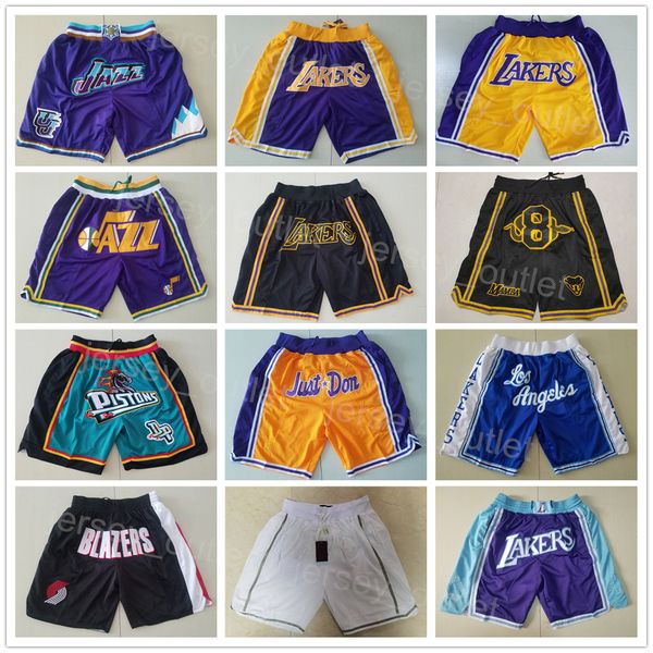 

men just don basketball russell westbrook shorts retro pocket zipper rudy gobert sweatpants elastic waist pant damian lillard wear hip pop d, Black