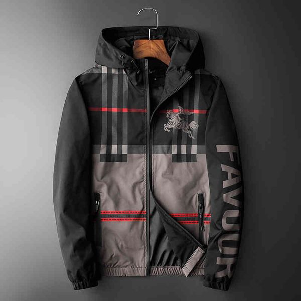 

spring and autumn 2022 new men's korean slim hooded et fashion casual, Black;brown