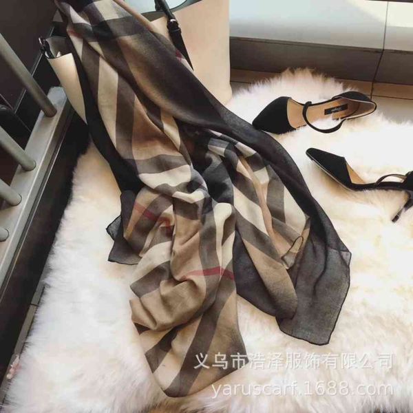 

good scarf autumn and winter fashion plaid printed scarf, Blue;gray