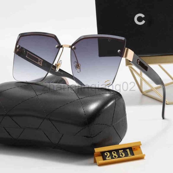 

designer channel sunglasses cycle luxurious woman mens frameless square personalized gradient sunscreen eye protection trend sunglasses bran, White;black