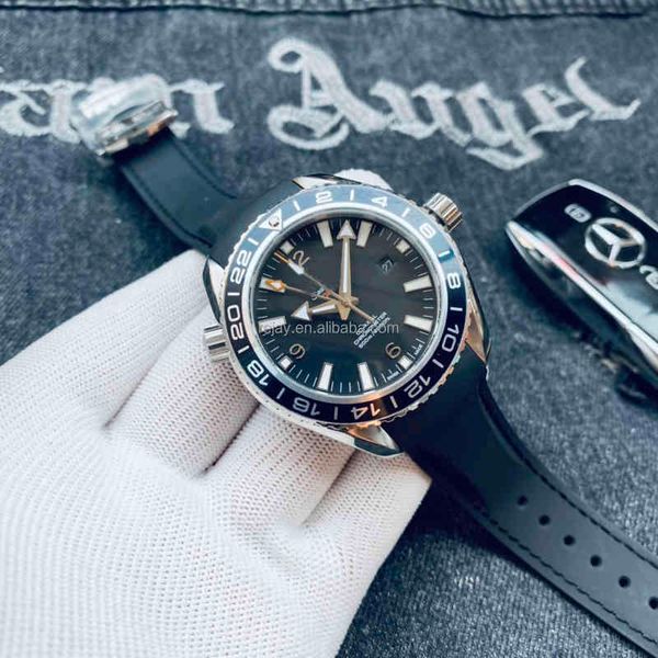 

watches wristwatch luxury designer mens watches james bond 007 600m limited edition ceramic bezel automatic watch design dive, Slivery;golden